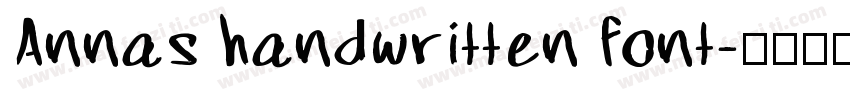 Annas handwritten font字体转换